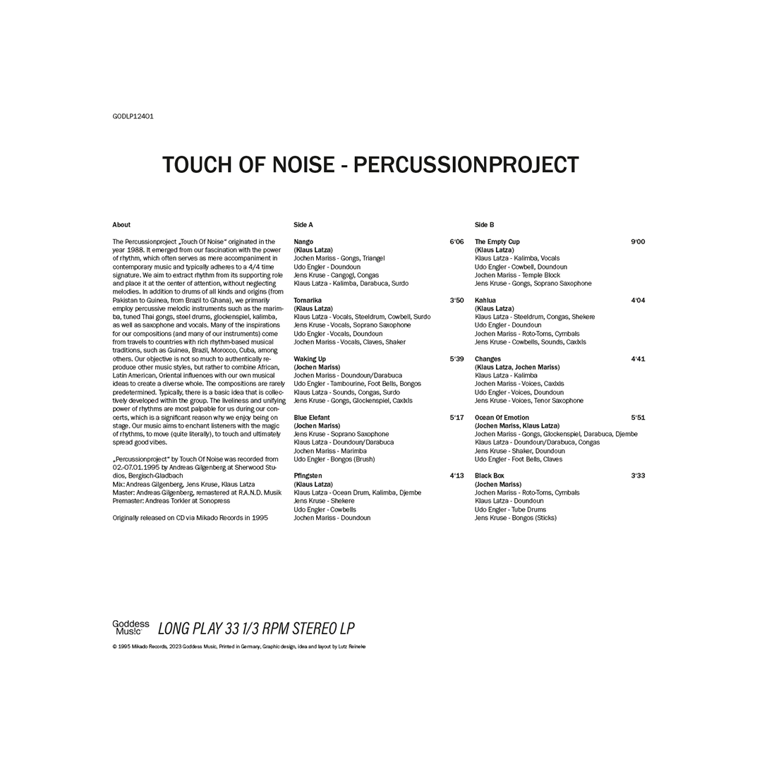 Touch Of Noise - Percussionproject LP Vinyl Record (GODLP12401)