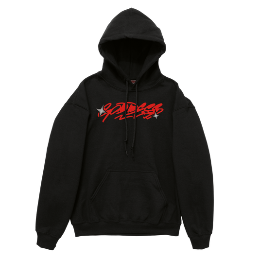 Hoodie Black Printed Logo
