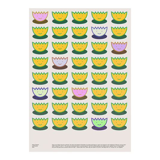 A2 Print "Happy Flowers"