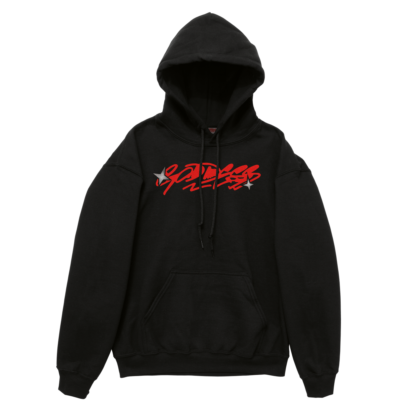 Hoodie Black Printed Logo