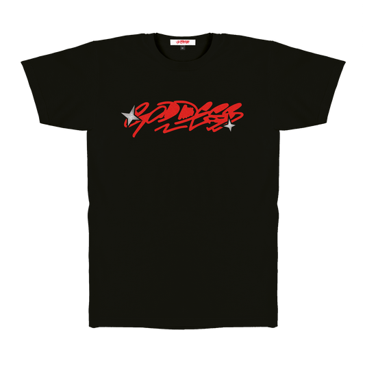 Oversized Heavyweight T Black Printed Logo