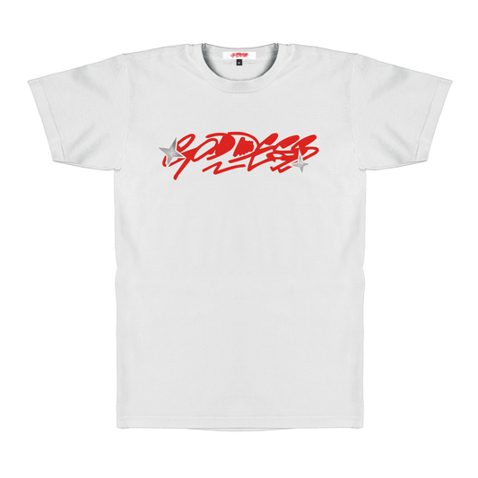Oversized Heavyweight T White Printed Logo